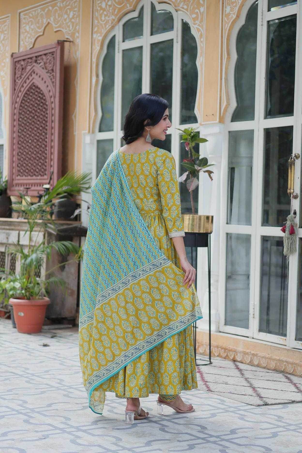 Cotton Long Gown With Pant for Stylish Comfort Wear - MYLUXURY LANE ENTERPRISE